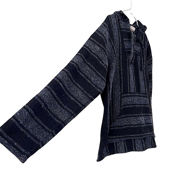 BAJA BILLY’S • Blue Baja Hoodie Mexican Beach Poncho - Picture 4 of 5